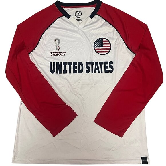 Team USA Soccer FIFA World Cup Jersey Men's Size XL Long Sleeves 2022 Qatar - Picture 1 of 5